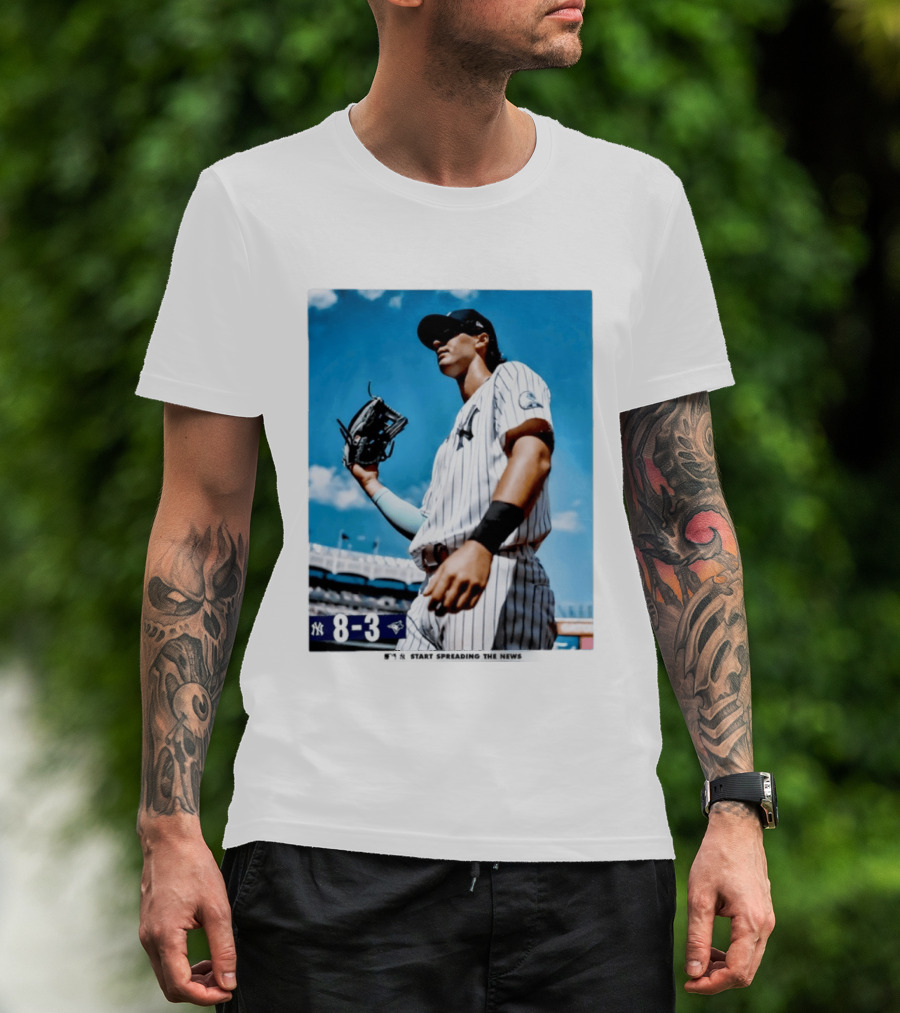 New York Yankees Player 8 3 Start Spreading The News T-Shirt