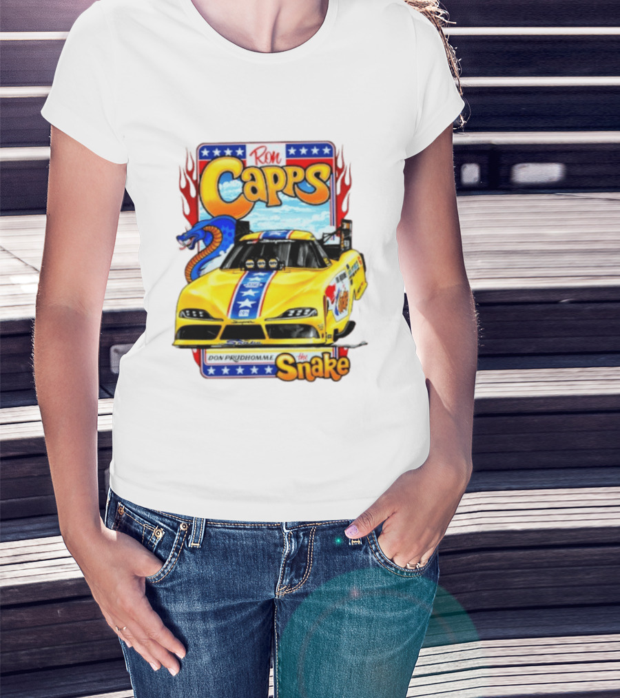 Ron Capps Don Prudhomme The Snake Toyota GR Supra Racing Car T-Shirt