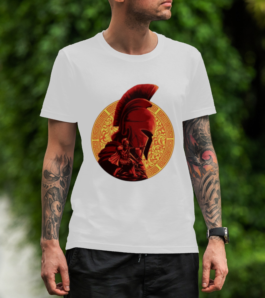 The Odyssey Spartan Warrior Archer Greek Helmet Mythology Heroic T-Shirt