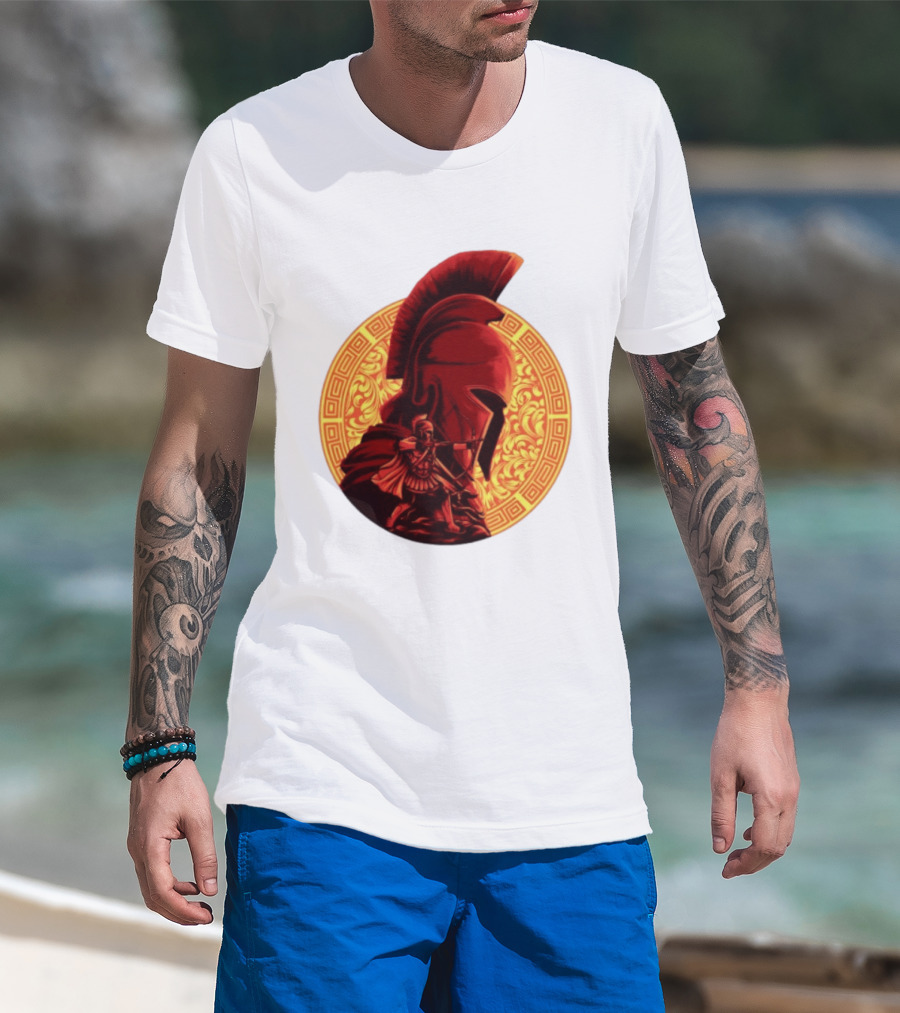 The Odyssey Spartan Warrior Archer Greek Helmet Mythology Heroic T-Shirt