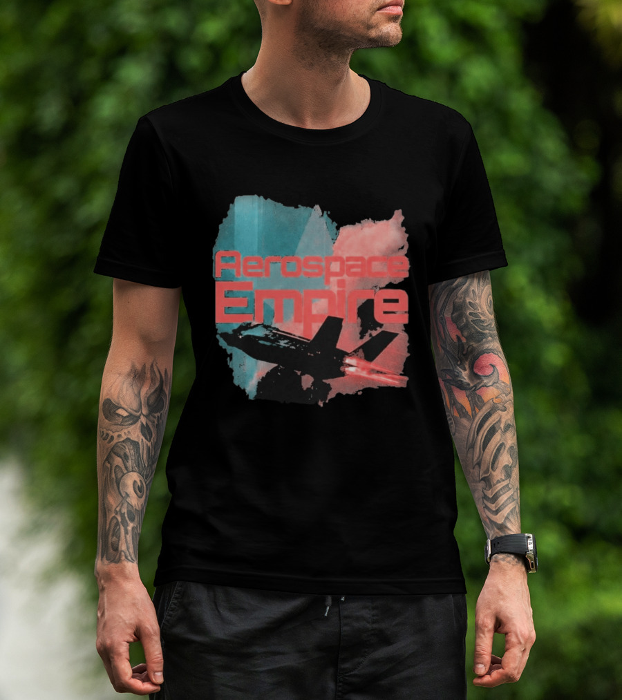 Aerospace Empire Futuristic Jet With Vapor Trails And Vibrant Color Palette T-Shirt