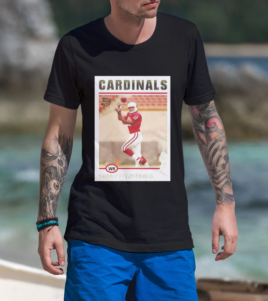 CARDINALS Larry Fitzgerald WR Topps Rookie Card T-Shirt