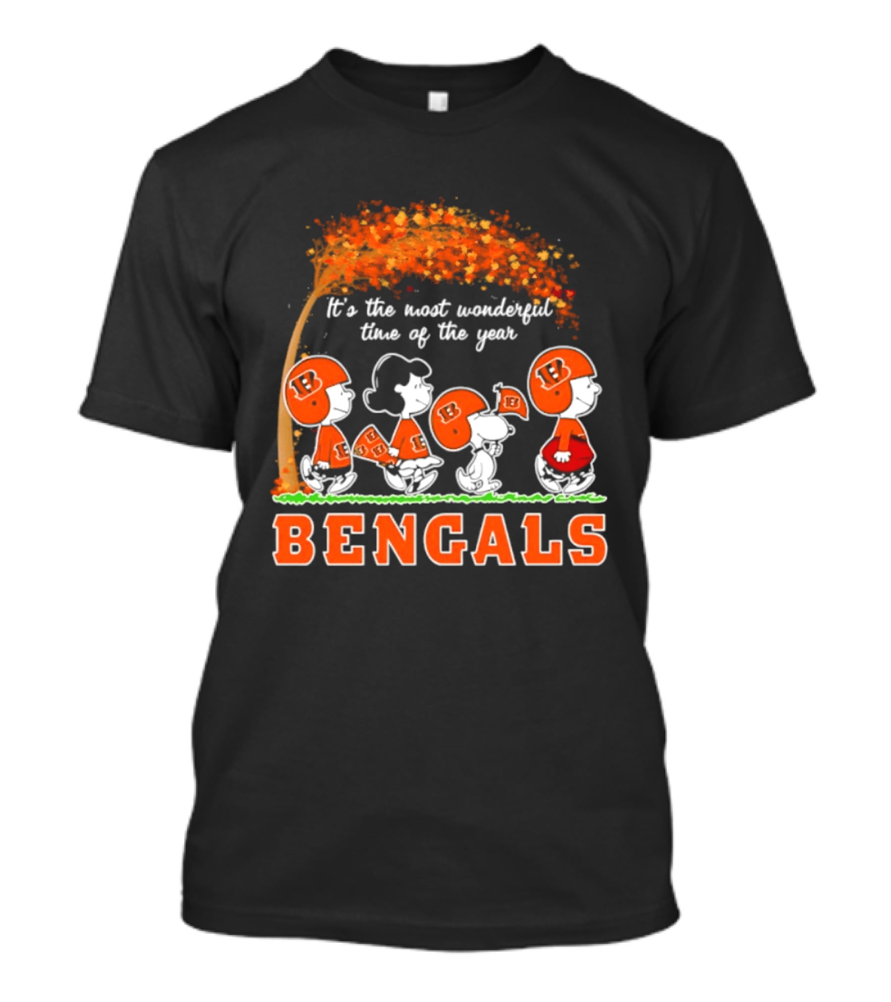 Cincinnati Bengals Peanuts It's The Most Wonderful Time Of The Year Halloween 2026 T-Shirt
