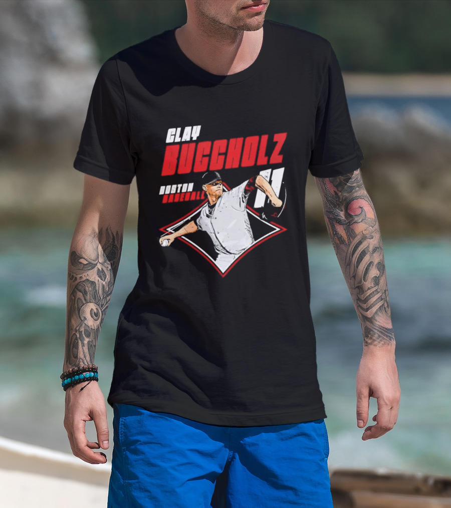 Clay Buccholz 11 Boston Red Sox Pitching Legend T-Shirt