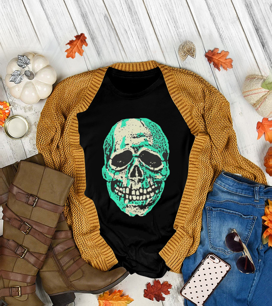 Halloween Trio Skull Spooky Gothic T-Shirt