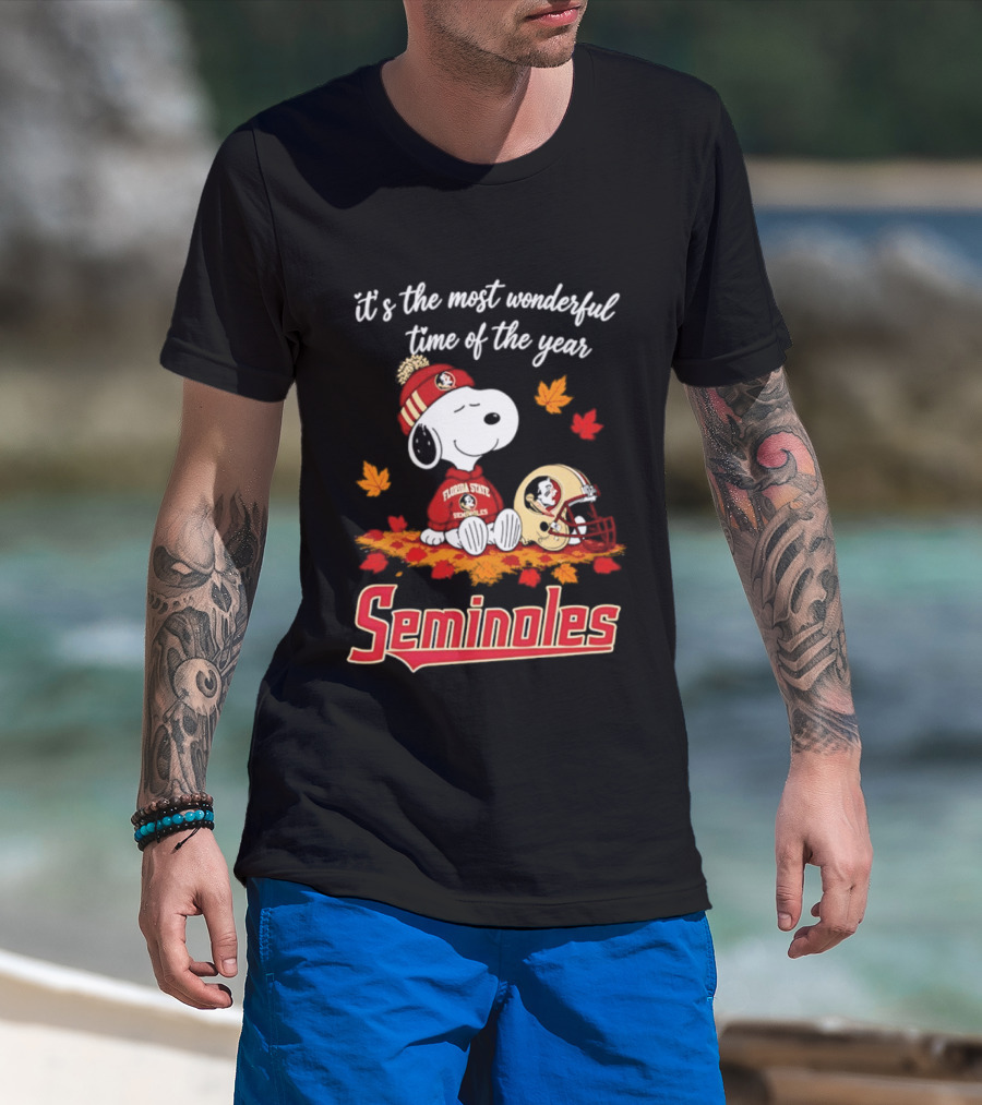 It's The Most Wonderful Time Of The Year Snoopy Florida State Seminoles T-Shirt