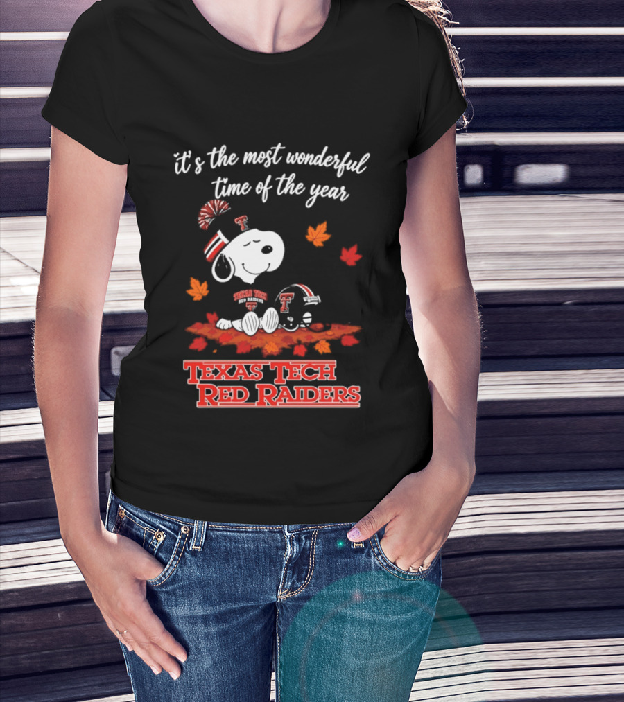 It's The Most Wonderful Time Of The Year Snoopy Texas Tech Red Raiders 2026 Halloween T-Shirt