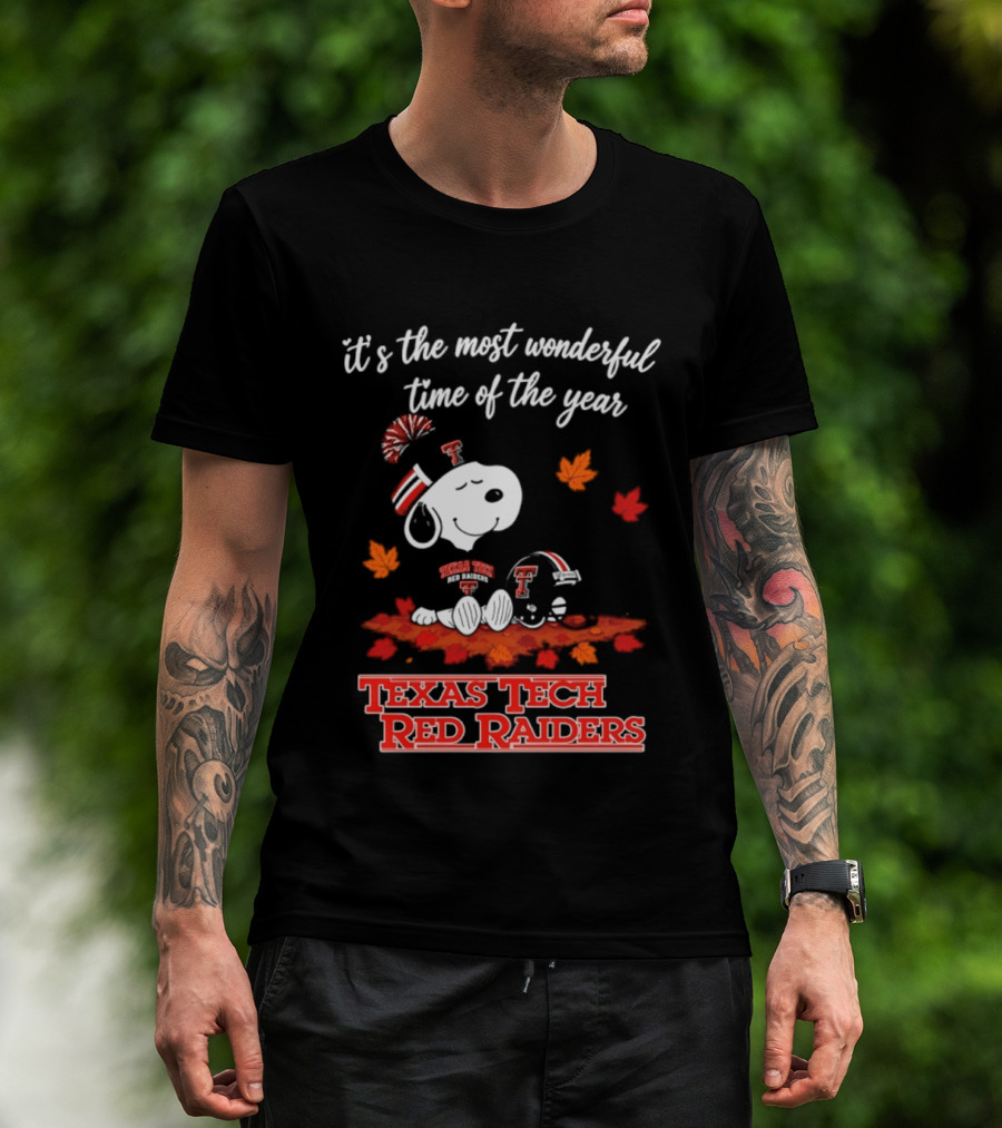 It's The Most Wonderful Time Of The Year Snoopy Texas Tech Red Raiders 2026 Halloween T-Shirt