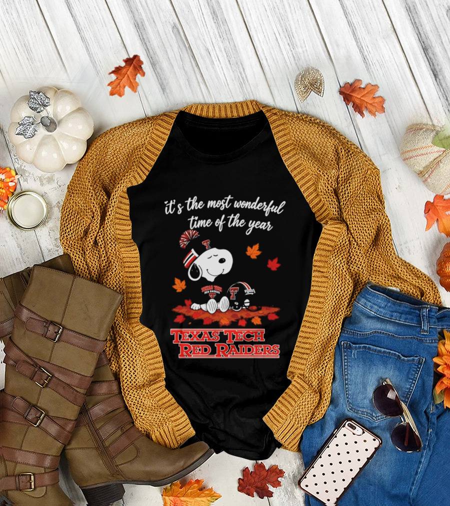 It's The Most Wonderful Time Of The Year Snoopy Texas Tech Red Raiders 2026 Halloween T-Shirt