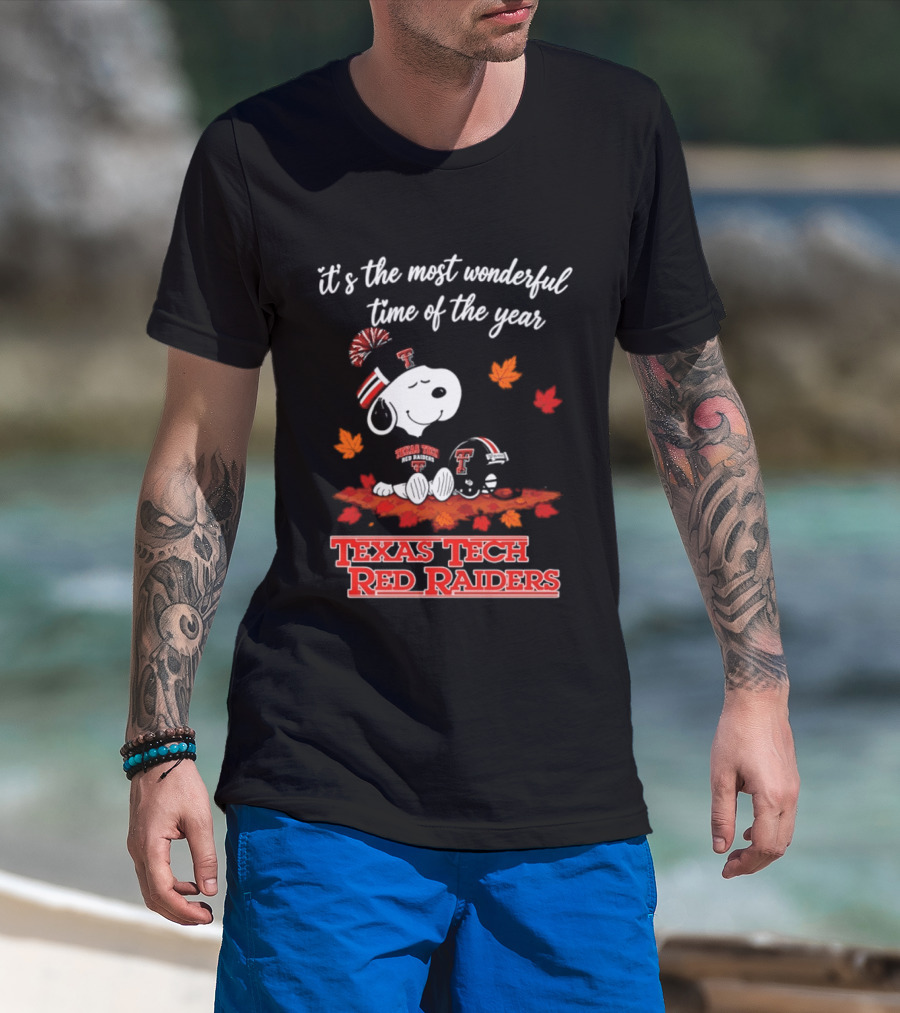It's The Most Wonderful Time Of The Year Snoopy Texas Tech Red Raiders 2026 Halloween T-Shirt