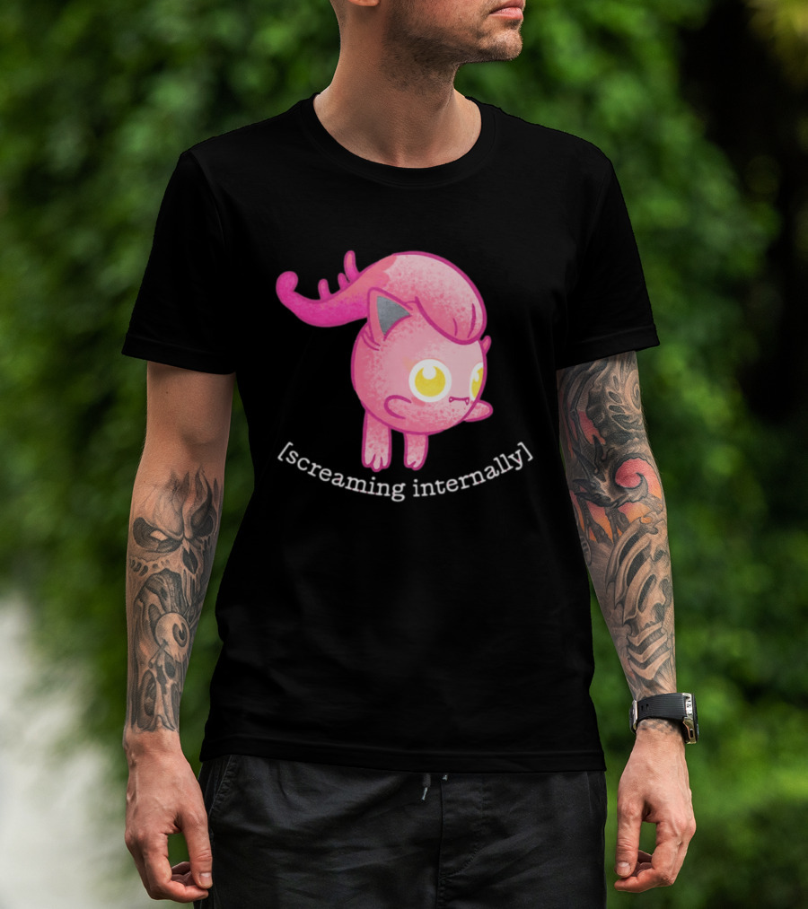 Jigglypuff Screaming Internally Pokemon Cute Expression T-Shirt