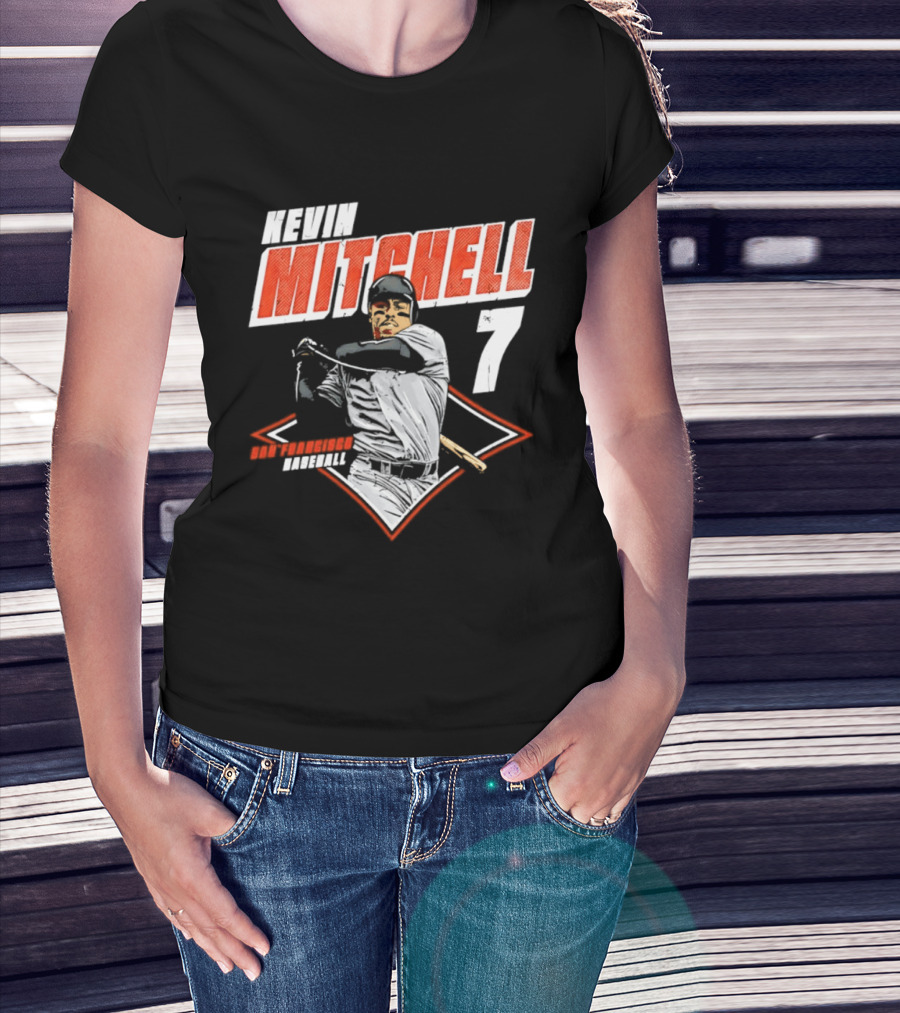 Kevin Mitchell 7 San Francisco Giants Baseball Diamond T-Shirt