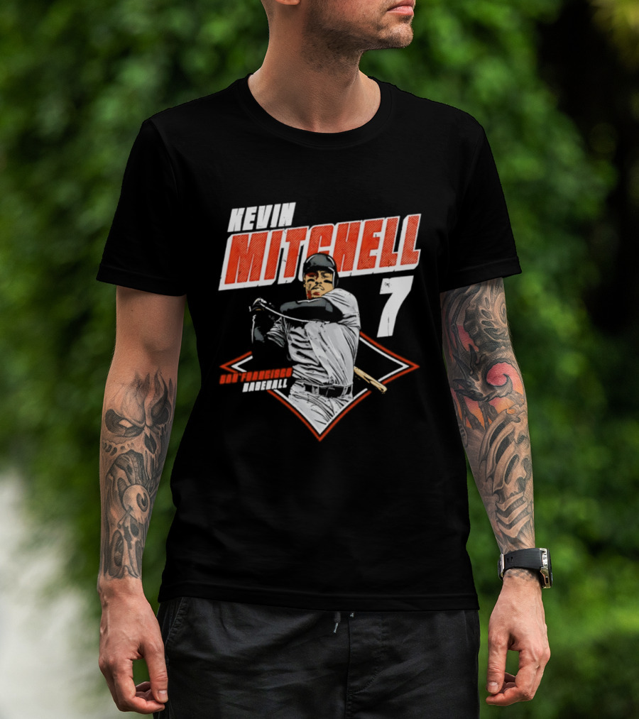 Kevin Mitchell 7 San Francisco Giants Baseball Diamond T-Shirt