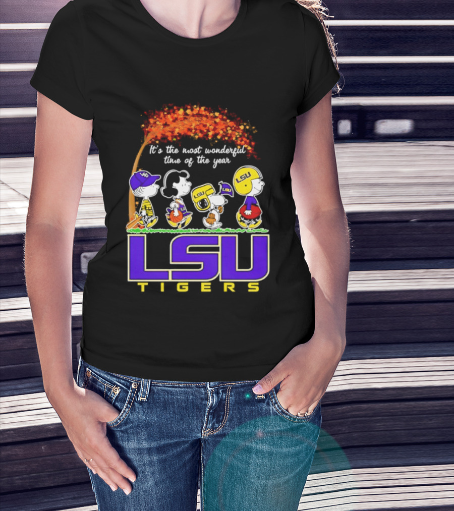 LSU Tigers Peanuts It's The Most Wonderful Time Of The Year Halloween 2026 T-Shirt