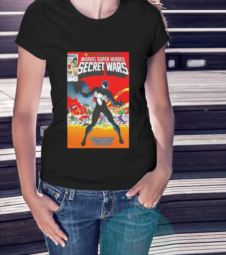 Marvel Super Heroes Secret Wars Number 8 Black Costume Amid The Chaos There Comes A Costume T-Shirt