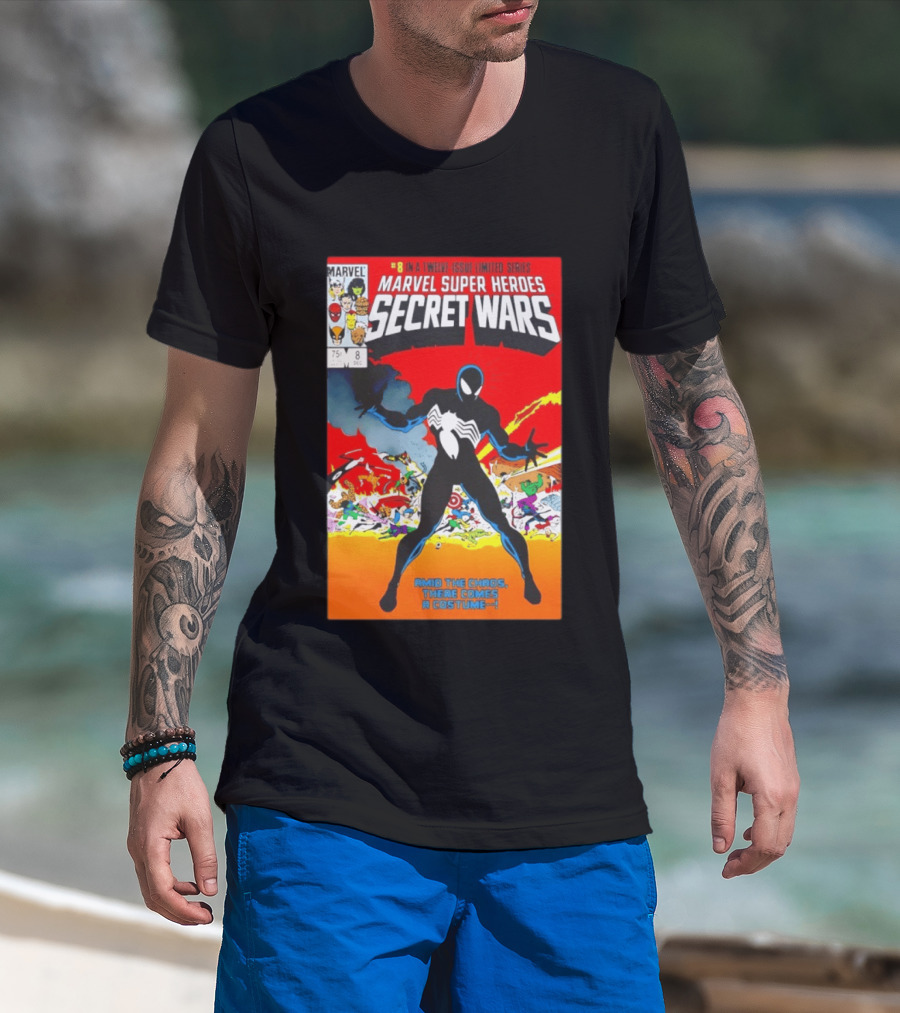 Marvel Super Heroes Secret Wars Number 8 Black Costume Amid The Chaos There Comes A Costume T-Shirt