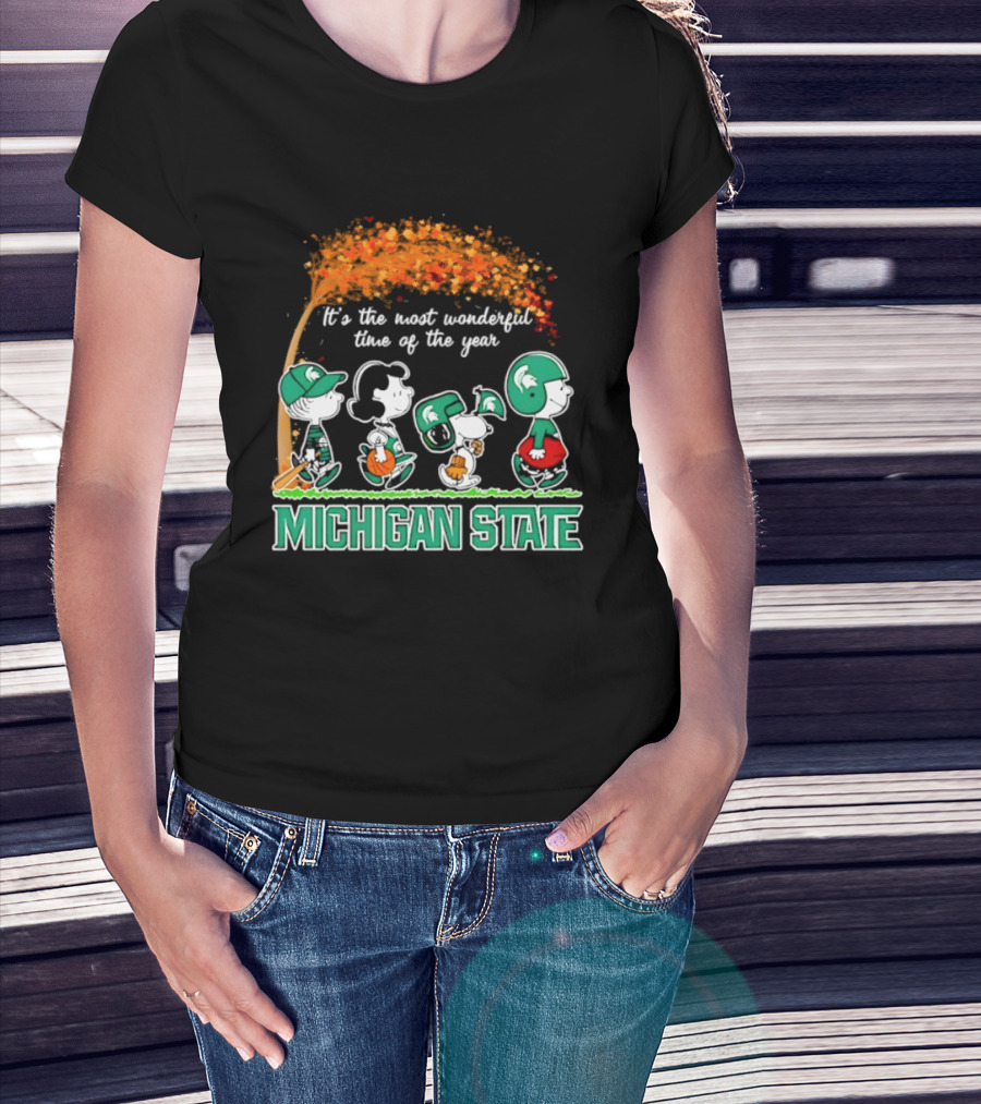 Michigan State Peanuts It's The Most Wonderful Time Of The Year Halloween 2026 T-Shirt