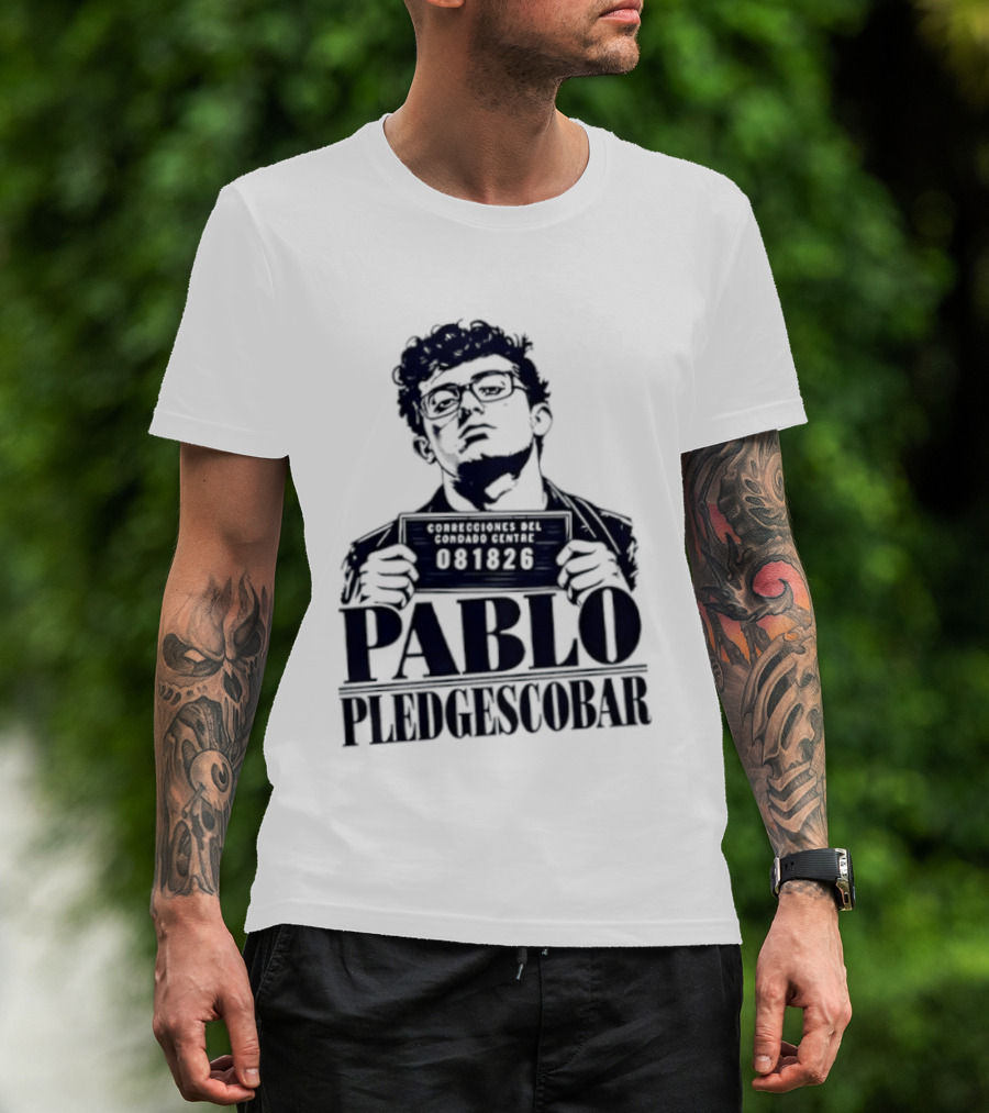 Agostino Abbatiello Pablo Pledgescobar Shot 081326 White Out T-Shirt