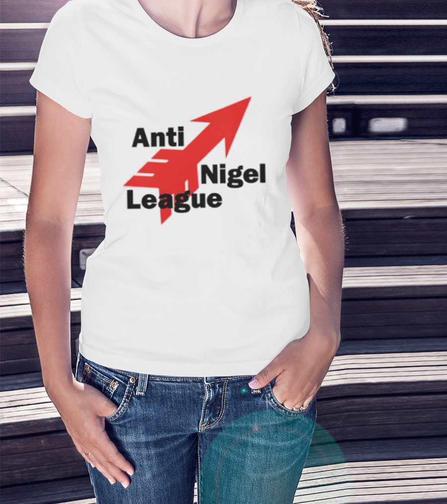 Anti Nigel League Arrow Text Gildan T-Shirt