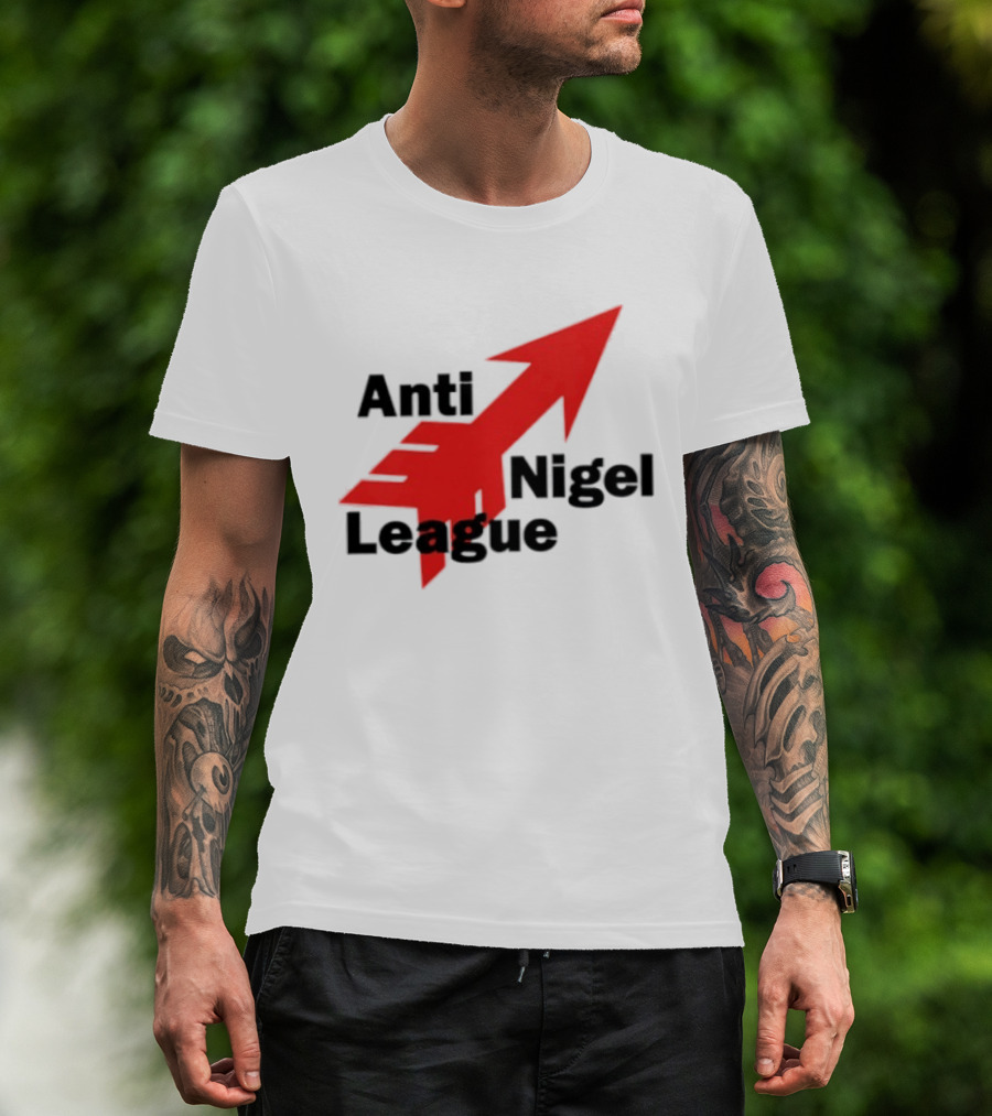 Anti Nigel League Arrow Text Gildan T-Shirt