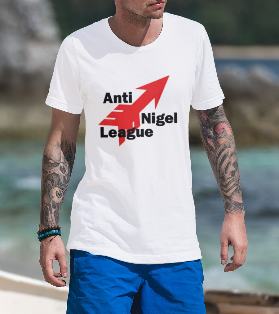 Anti Nigel League Arrow Text Gildan T-Shirt