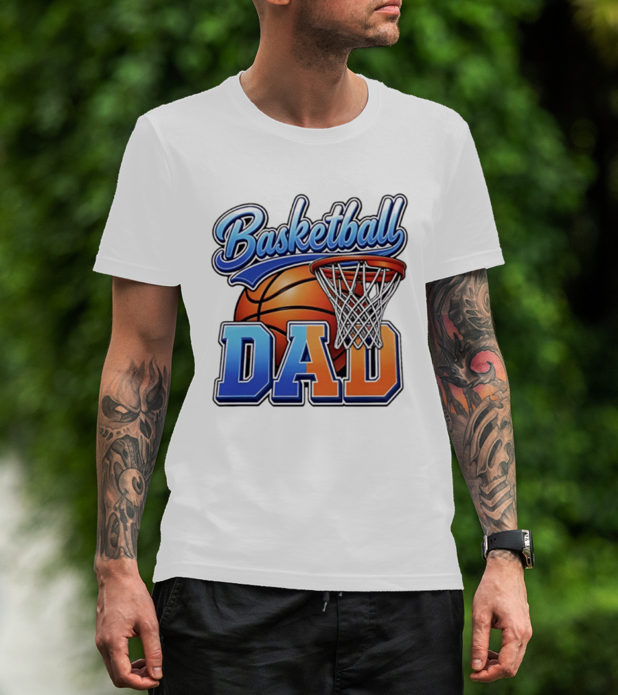 Basketball Dad Father Hoops Sports Fan Basketball Gift Dad T-Shirt