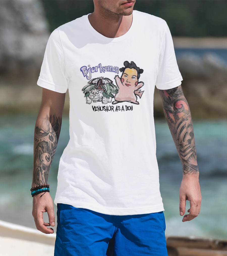Bjorkemon Venusaur As A Boy Bootleg Bjork Pokemon T-Shirt