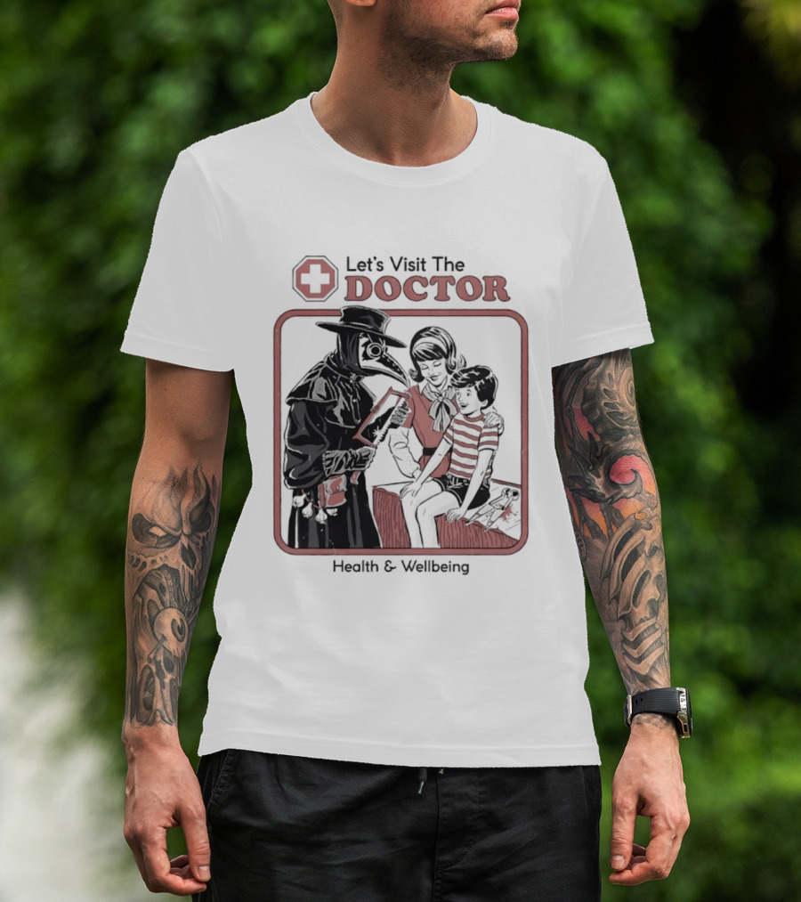 Let's Visit The Doctor Health And Wellbeing Vintage Medical Scene T-Shirt