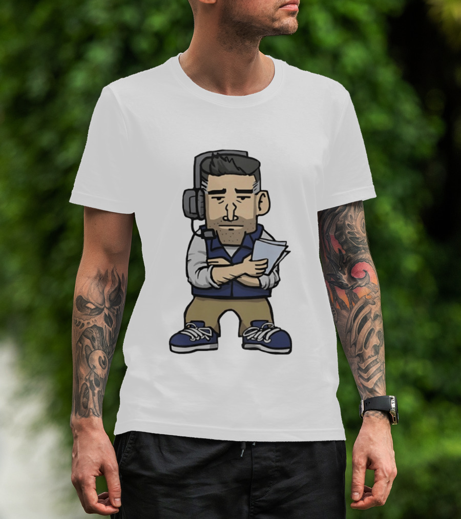 New England Patriots Mini Vrabel Mike Vrabel Football Coach Caricature T-Shirt