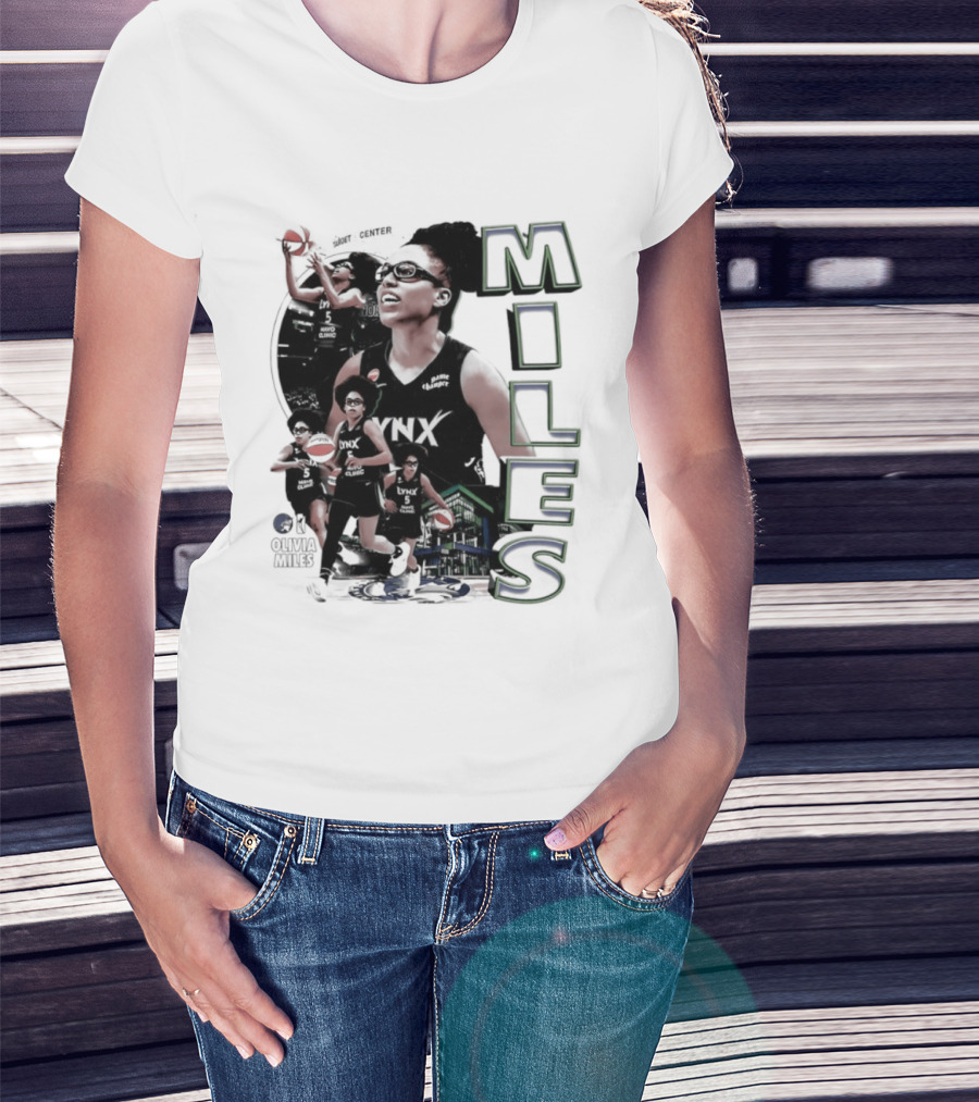 WNBA Olivia Miles Minnesota Lynx 2026 Basketball Collage T-Shirt