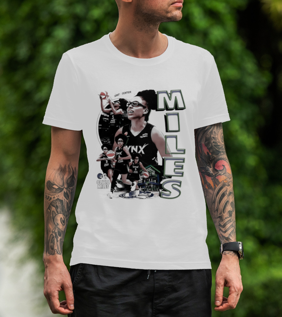 WNBA Olivia Miles Minnesota Lynx 2026 Basketball Collage T-Shirt