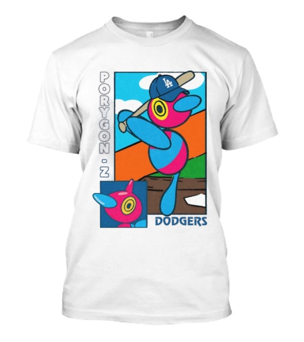 Porygon Z Los Angeles Dodgers Baseball Pokémon T-Shirt