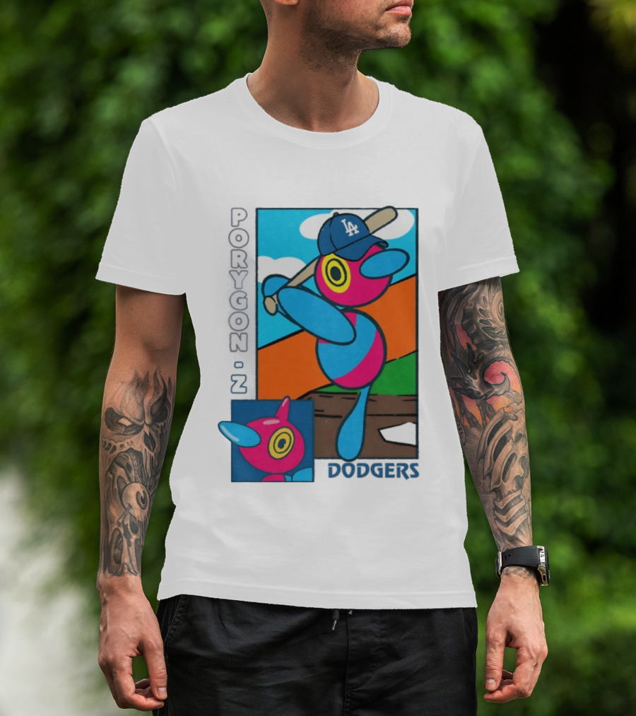 Porygon Z Los Angeles Dodgers Baseball Pokémon T-Shirt