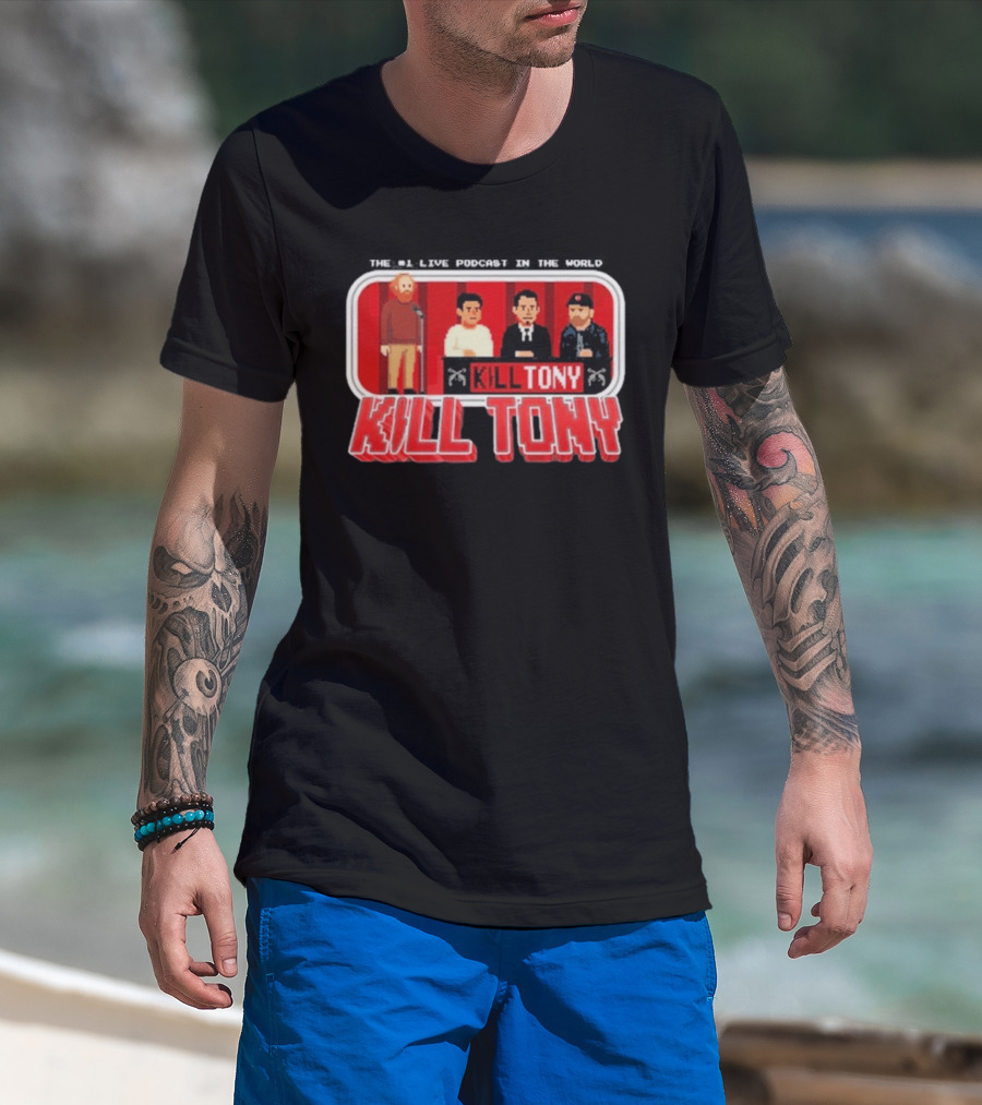 Kill Tony Podcast 8 Bit Pixel Art Comedy Panel T-Shirt