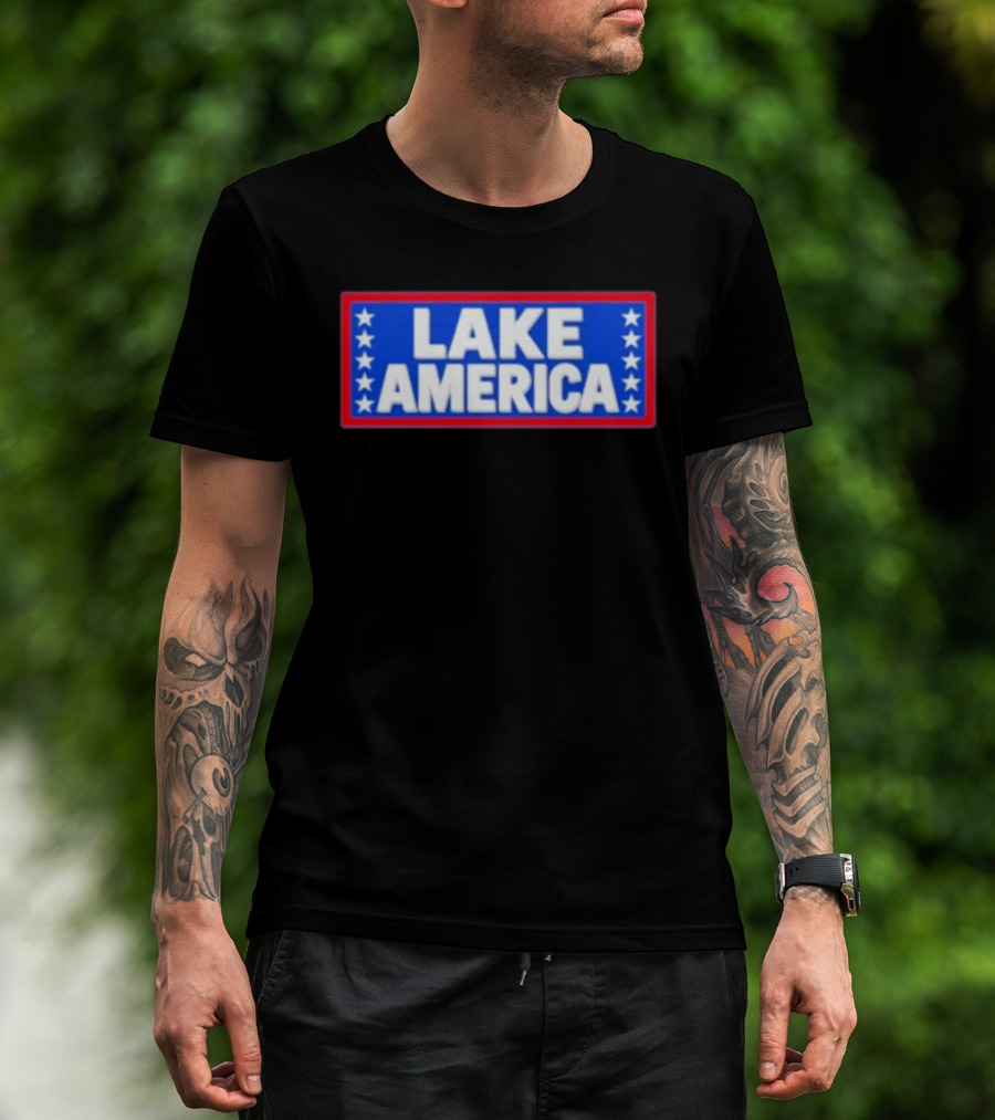Lake America Patriotic Stars Political T-Shirt