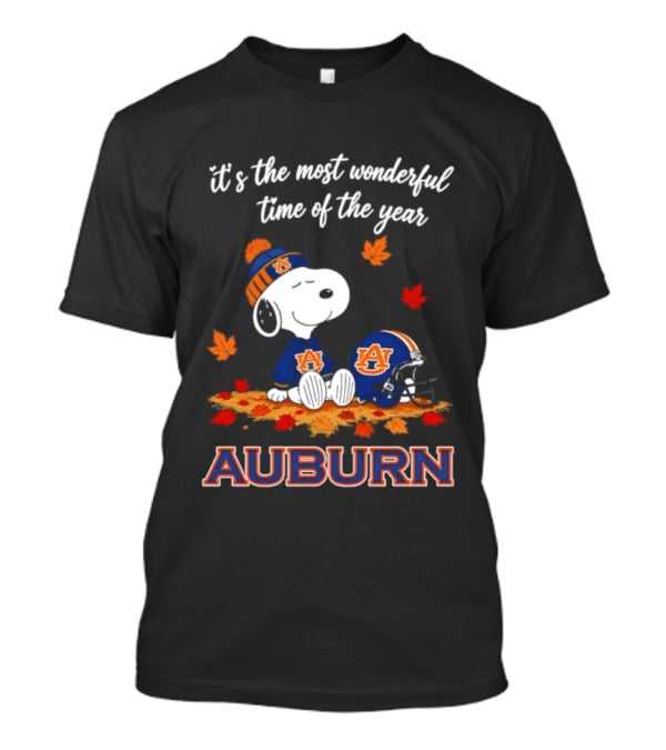 Auburn Tigers Snoopy It's The Most Wonderful Time Of The Year Halloween 2026 T-Shirt