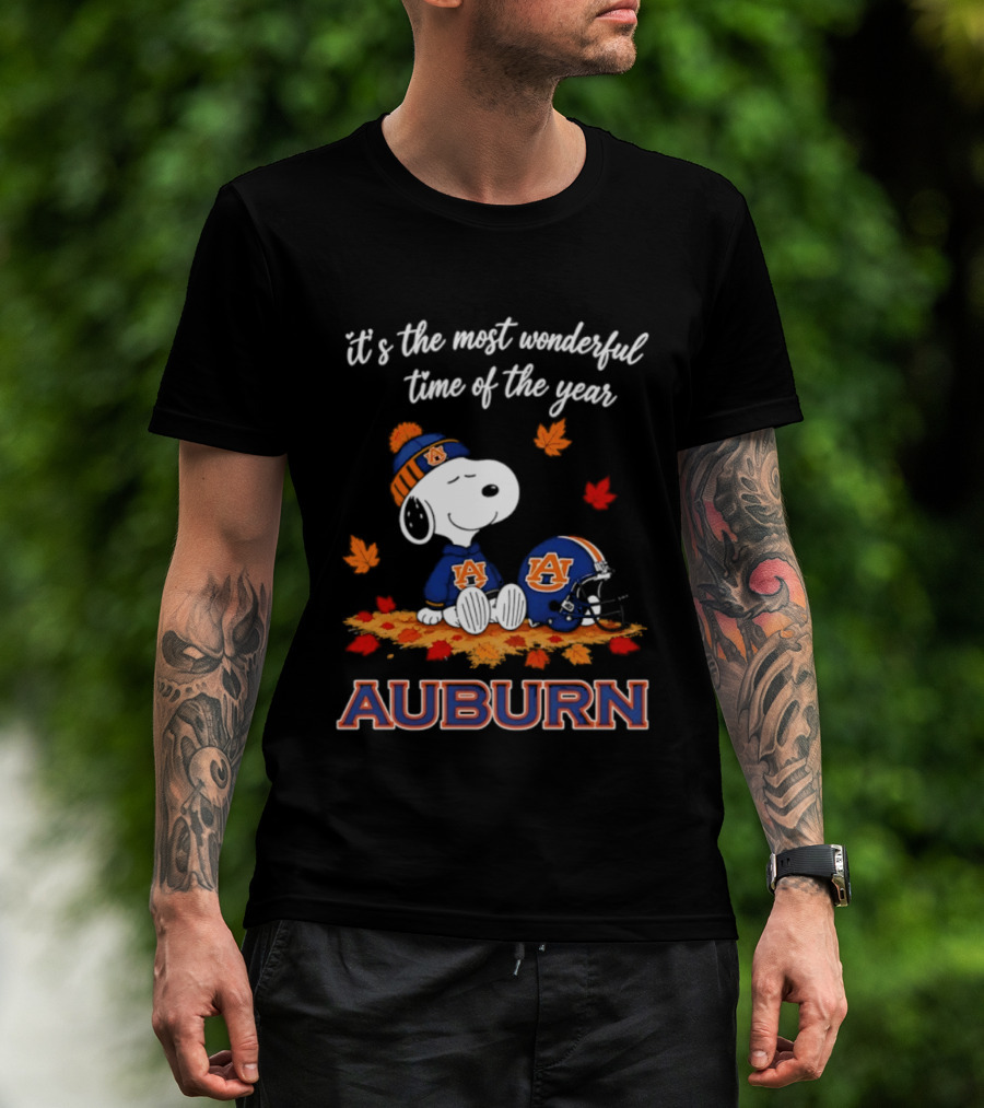 Auburn Tigers Snoopy It's The Most Wonderful Time Of The Year Halloween 2026 T-Shirt