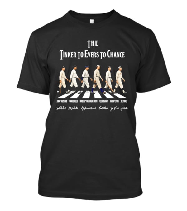 Chicago Cubs Tinker Evers Chance Abbey Road Baseball Legends Signatures T-Shirt