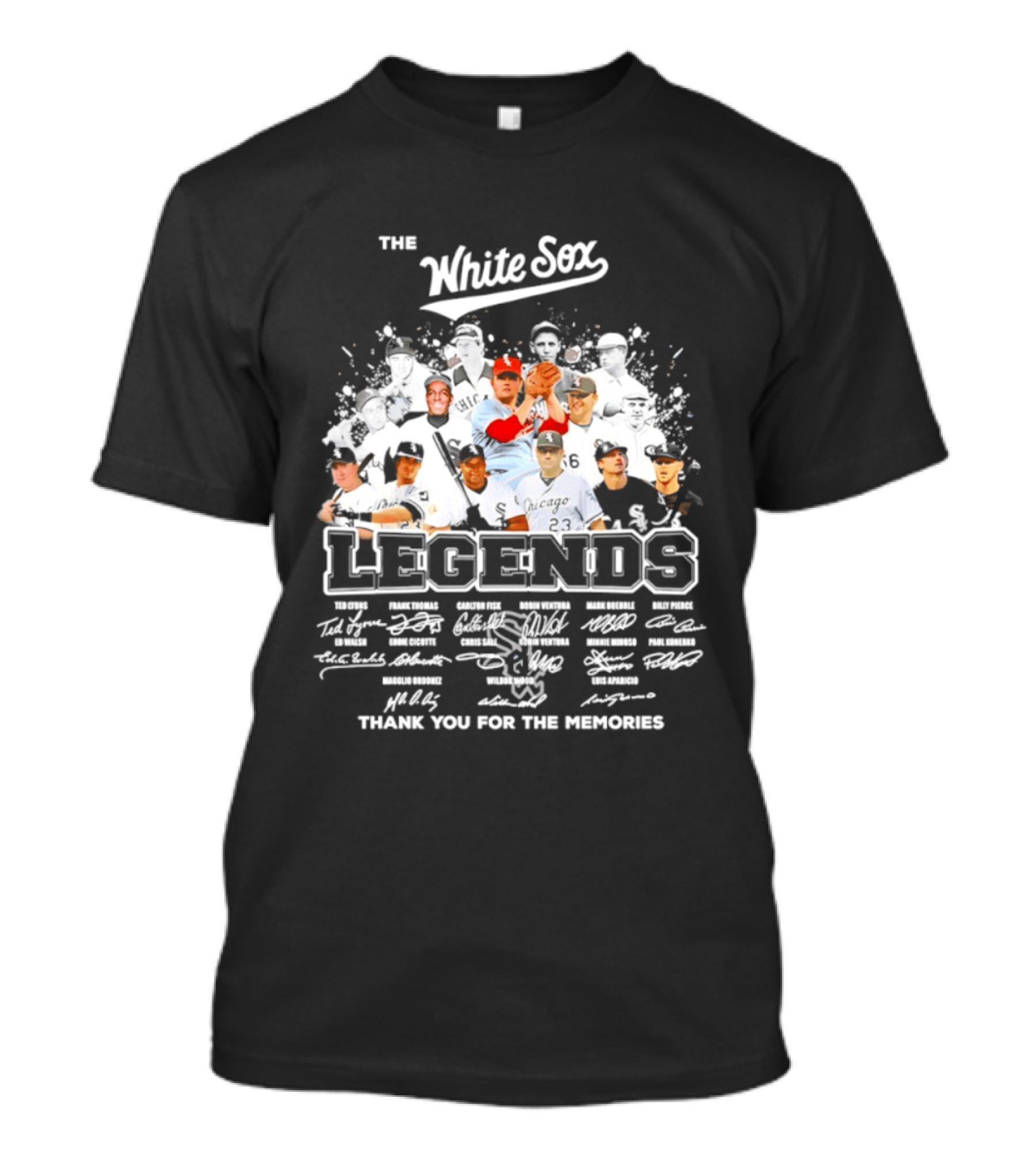 The White Sox Legends Thank You For The Memories Team Signatures T-Shirt