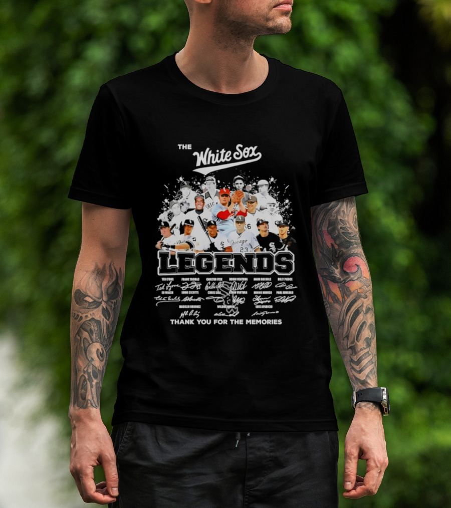 The White Sox Legends Thank You For The Memories Team Signatures T-Shirt
