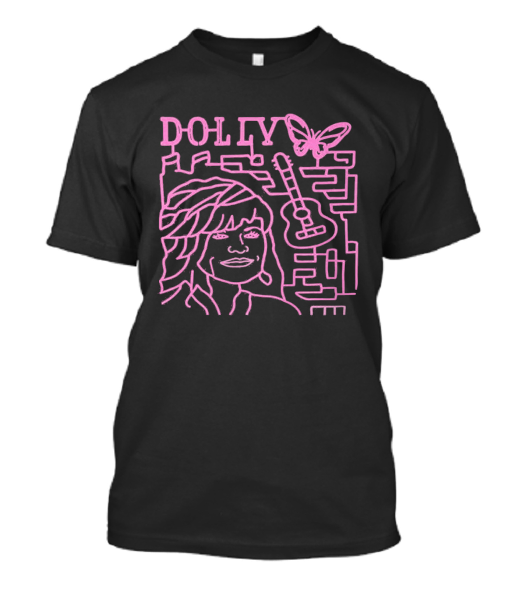 Dolly Corn Maze Butterfly Guitar Maze T-Shirt