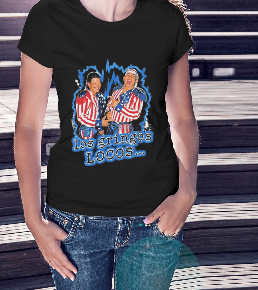 Dominik Mysterio Los Gringos Locos Red White Blue Stars And Stripes T-Shirt
