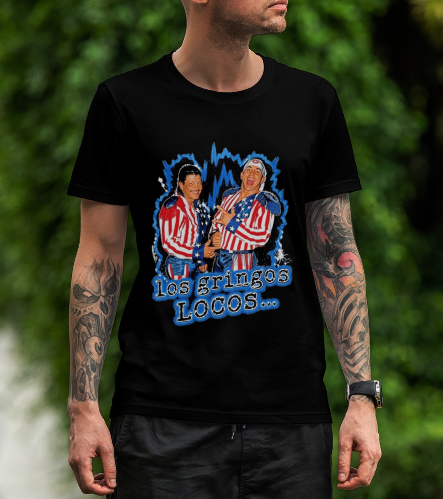 Dominik Mysterio Los Gringos Locos Red White Blue Stars And Stripes T-Shirt