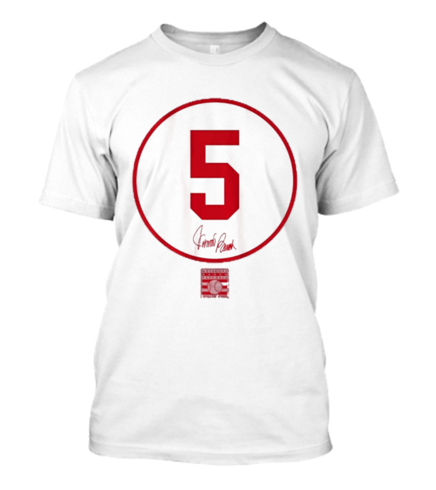 Johnny Bench Number 5 Signature Vintage Baseball T-Shirt