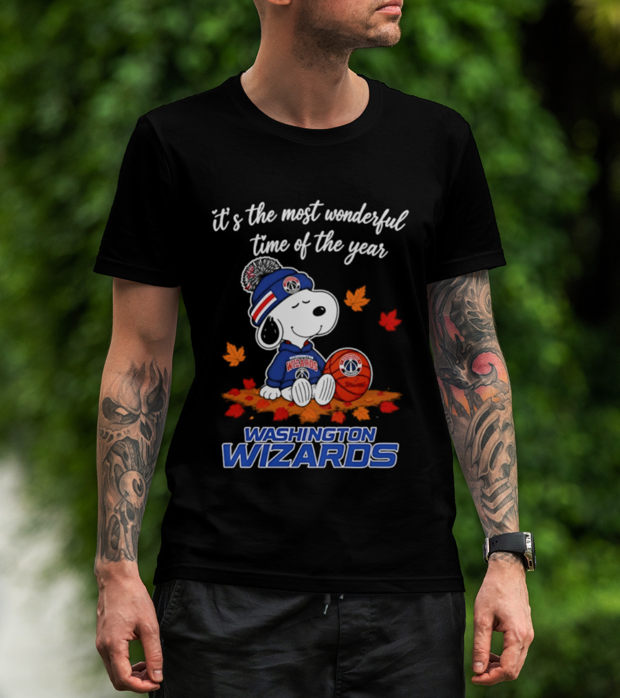 Washington Wizards Snoopy It's The Most Wonderful Time Of The Year Halloween 2026 T-Shirt