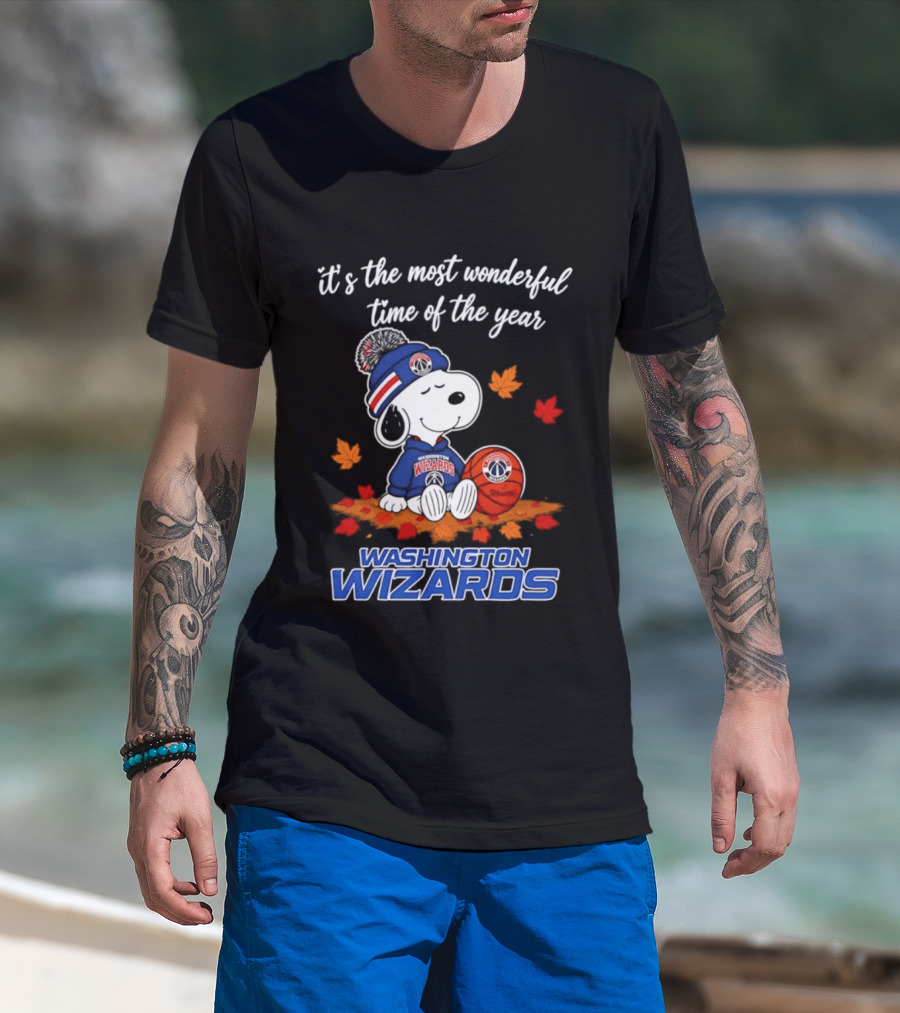 Washington Wizards Snoopy It's The Most Wonderful Time Of The Year Halloween 2026 T-Shirt