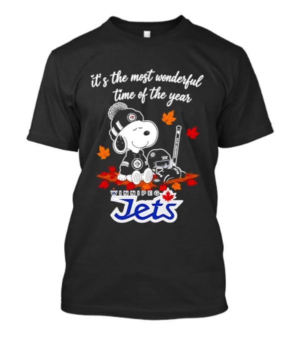 Winnipeg Jets Snoopy It's The Most Wonderful Time Of The Year 2026 T-Shirt
