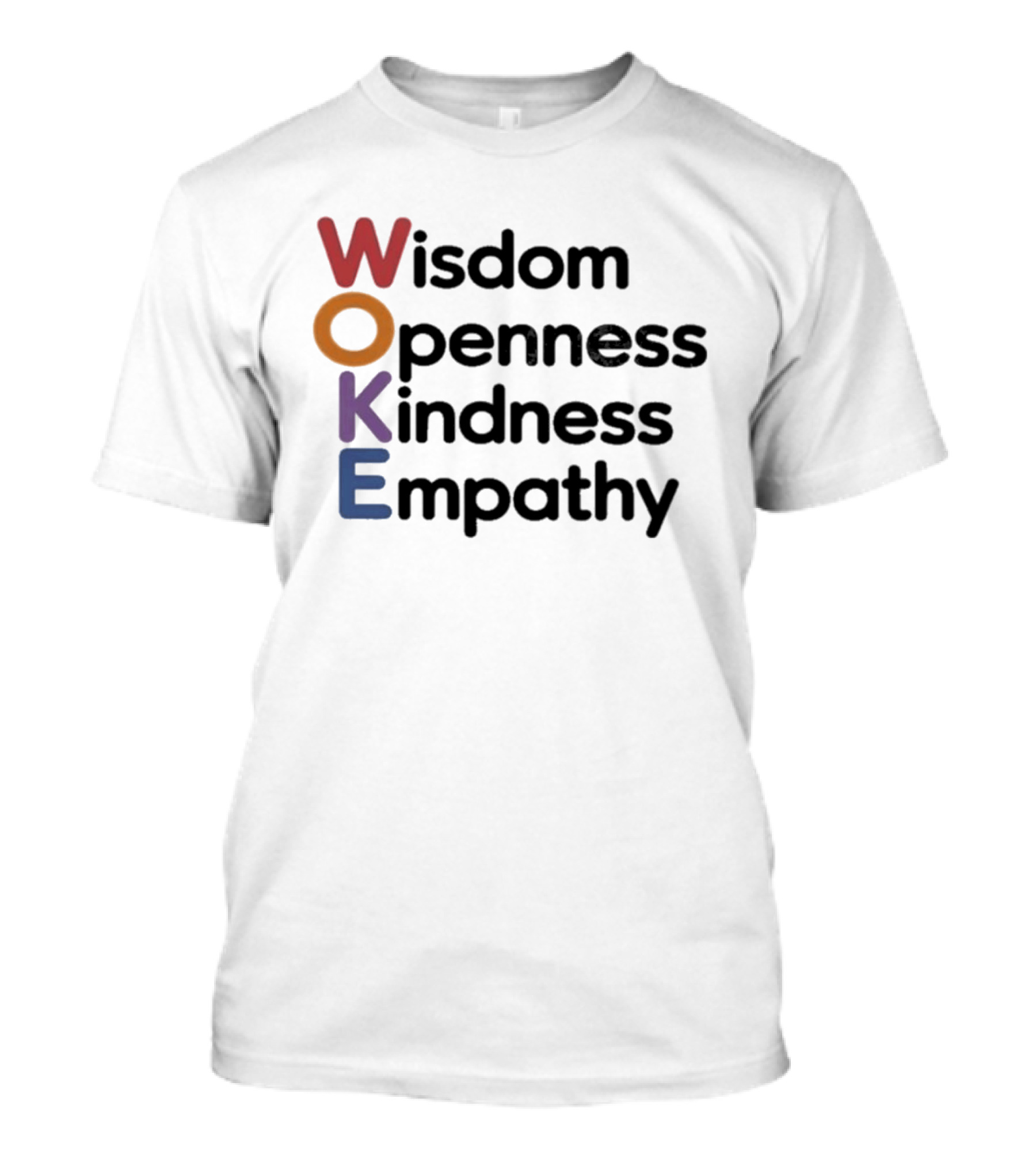 Woke Wisdom Openness Kindness Empathy Manifesto T-Shirt