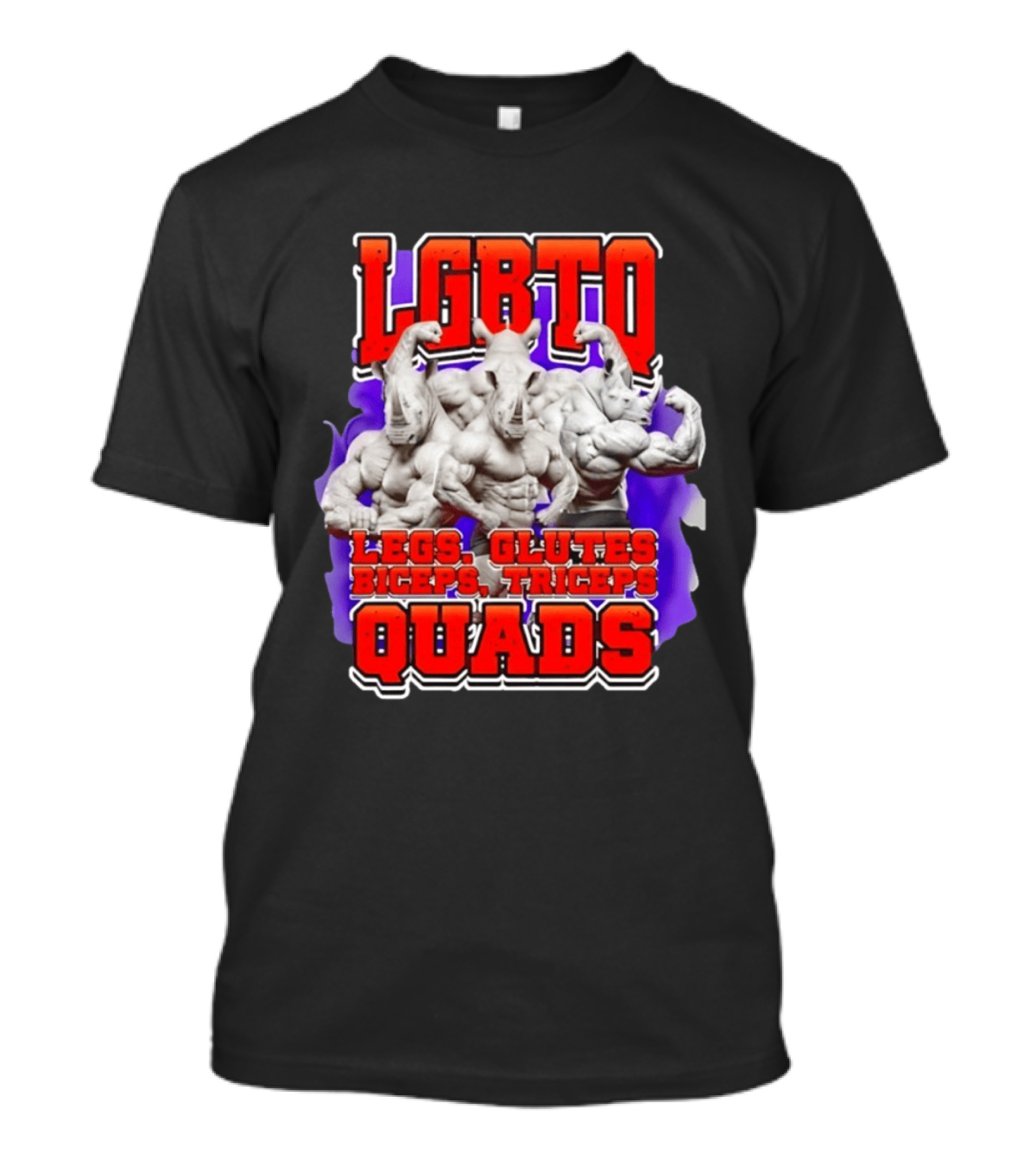 LGBTQ Rhino Legs Glutes Biceps Triceps Quads Fitness Bodybuilding T-Shirt
