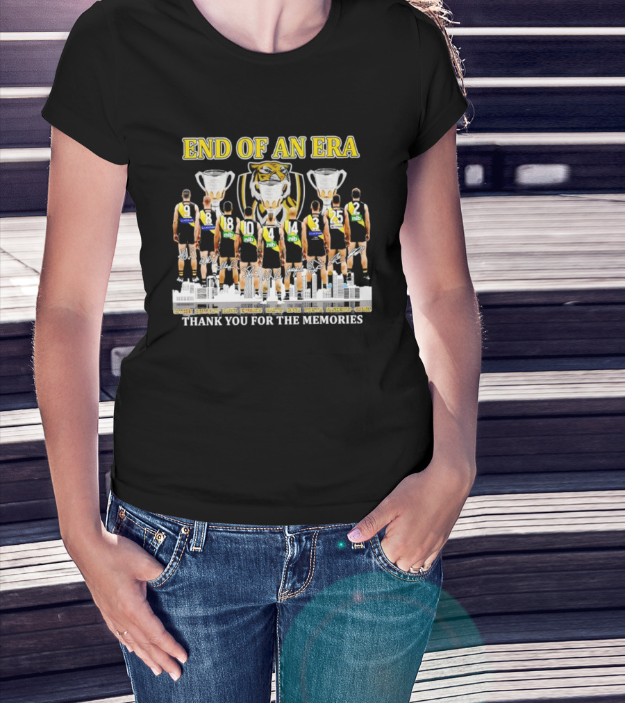 End Of An Era Richmond Tigers Thank You For The Memories T-Shirt